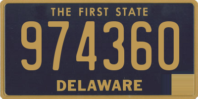 DE license plate 974360