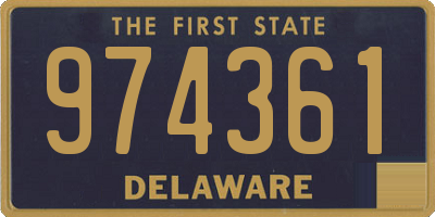 DE license plate 974361