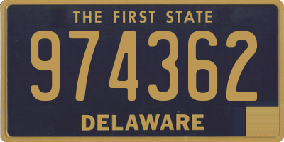 DE license plate 974362