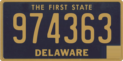 DE license plate 974363