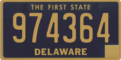 DE license plate 974364