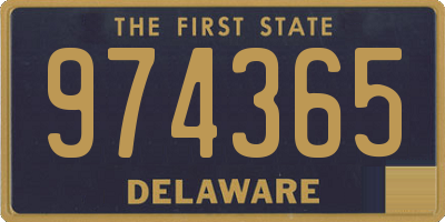 DE license plate 974365