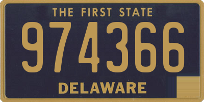 DE license plate 974366