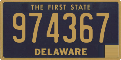 DE license plate 974367