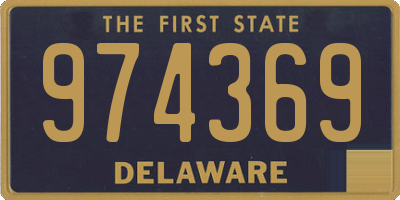 DE license plate 974369