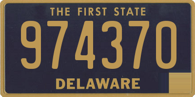 DE license plate 974370