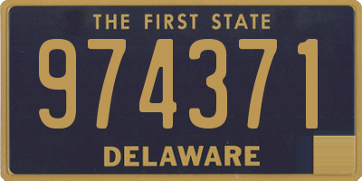 DE license plate 974371