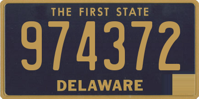 DE license plate 974372