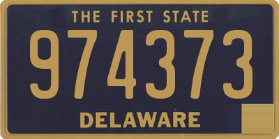 DE license plate 974373