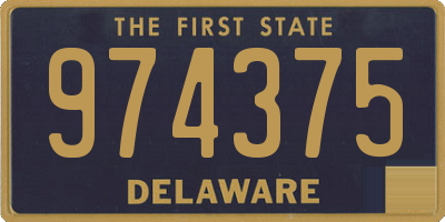 DE license plate 974375