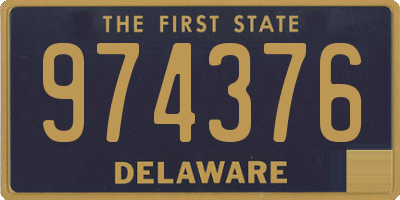 DE license plate 974376