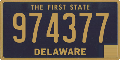 DE license plate 974377