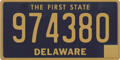 DE license plate 974380