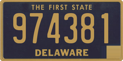 DE license plate 974381