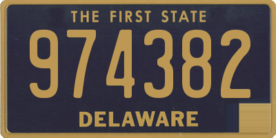 DE license plate 974382