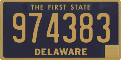 DE license plate 974383