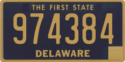 DE license plate 974384