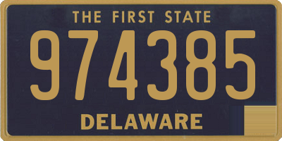 DE license plate 974385