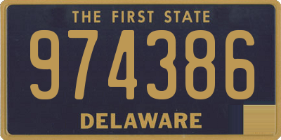 DE license plate 974386