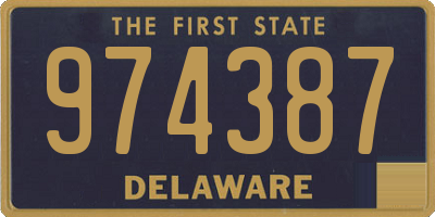 DE license plate 974387