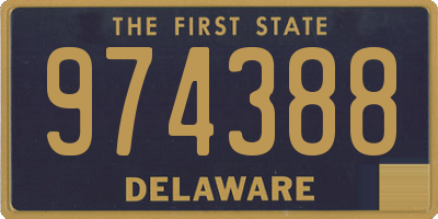 DE license plate 974388