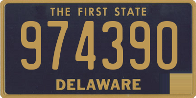 DE license plate 974390