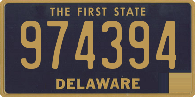 DE license plate 974394