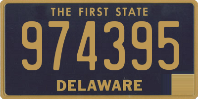 DE license plate 974395