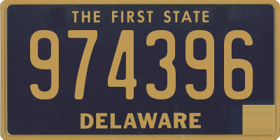 DE license plate 974396