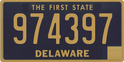 DE license plate 974397