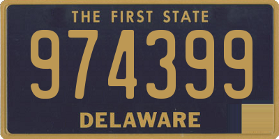 DE license plate 974399