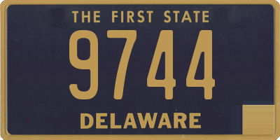 DE license plate 9744