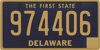 DE license plate 974406