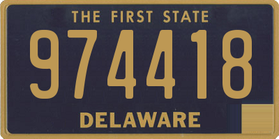 DE license plate 974418