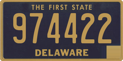 DE license plate 974422