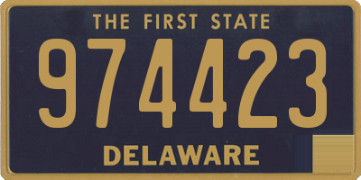 DE license plate 974423