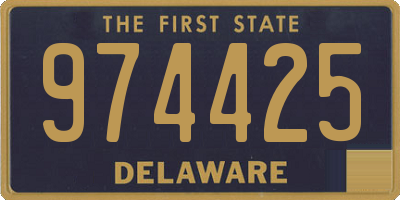 DE license plate 974425