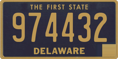 DE license plate 974432