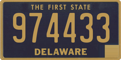 DE license plate 974433