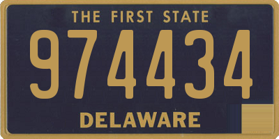 DE license plate 974434