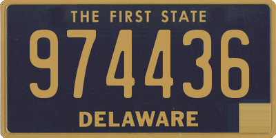 DE license plate 974436