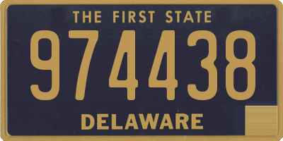 DE license plate 974438