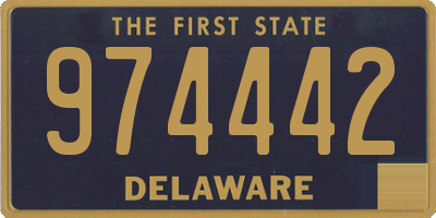 DE license plate 974442