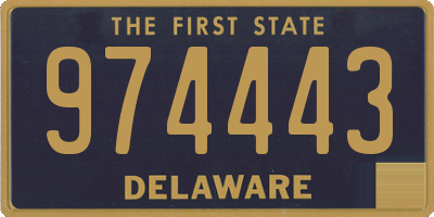 DE license plate 974443