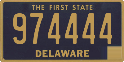 DE license plate 974444