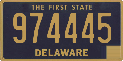 DE license plate 974445