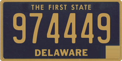 DE license plate 974449