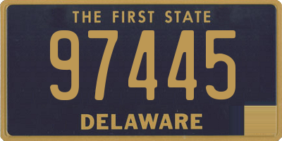 DE license plate 97445