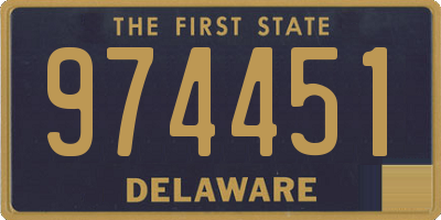 DE license plate 974451