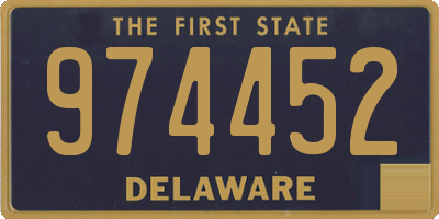 DE license plate 974452